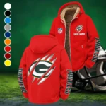 Titletown Fans Winter Fleece Jacket, Dynamic Winter Training Top HVN1438GP - Red