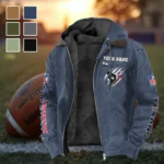 Texan Crew Flannel Hoodie, Athletic Lifestyle Fan Hoodie HVN1438HT - Navy Blue