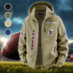 Texan Crew Fleece Windbreaker Jacket, Performance Barrier Jacket HVN1438HT - Khaki