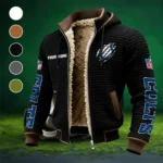 Horse Army Fleece-Lined Hooded Jacket, Storm-Ready Fleece-Lined Coat HVN1438IC - Black