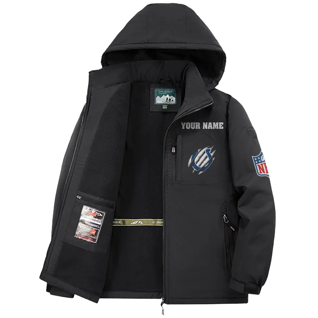 Horse Army Fleece Windbreaker Jacket, Multi-Sport Weather Jacket HVN1438IC - Black - Image 3