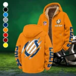 Horse Army Winter Fleece Jacket, Technical Mid-Layer Jacket HVN1438IC - Orange