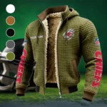 Match Day Squad Fleece-Lined Hooded Jacket, Elemental Guard Sport Jacket HVN1438KC - Green