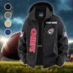 Match Day Squad Fleece Windbreaker Jacket, Cold-Air Cycling Shell HVN1438KC - Black