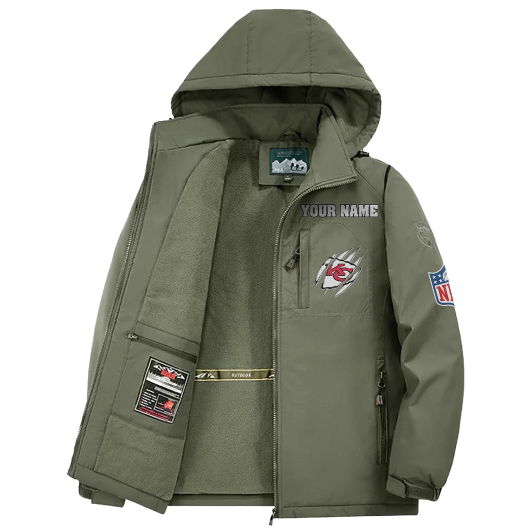 Match Day Squad Fleece Windbreaker Jacket, Cold-Air Cycling Shell HVN1438KC - Green - Image 3