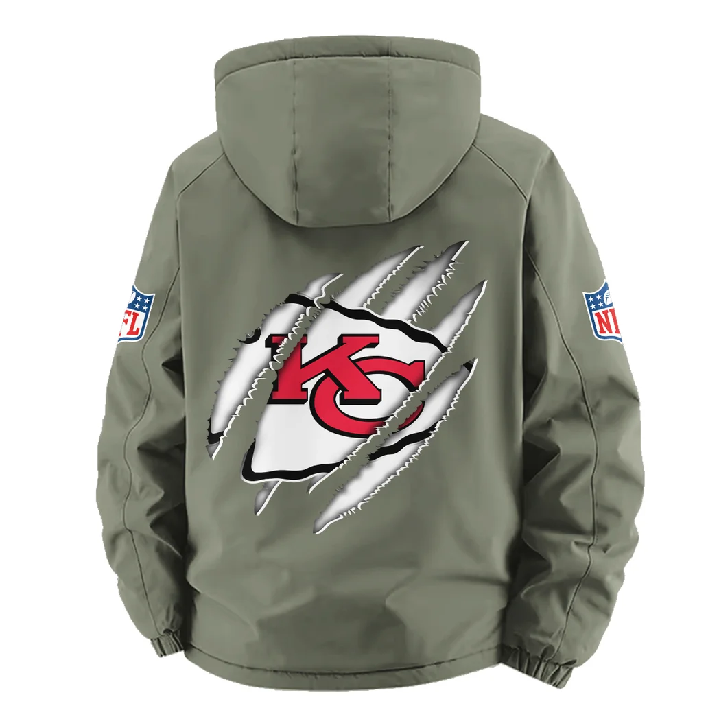 Match Day Squad Fleece Windbreaker Jacket, Cold-Air Cycling Shell HVN1438KC - Green - Image 4