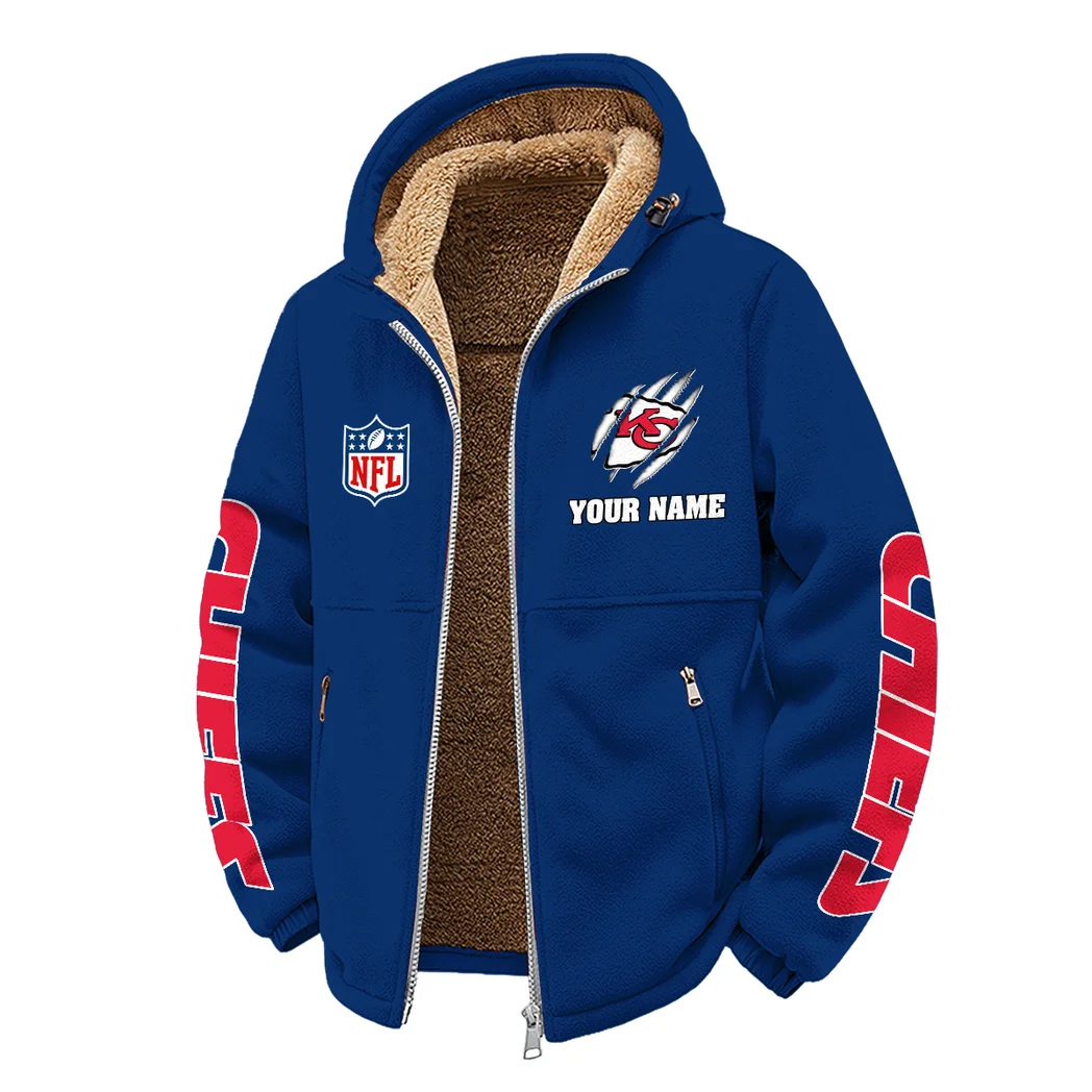 Match Day Squad Winter Fleece Jacket, All-Mountain Sport Jacket HVN1438KC - Navy - Image 2