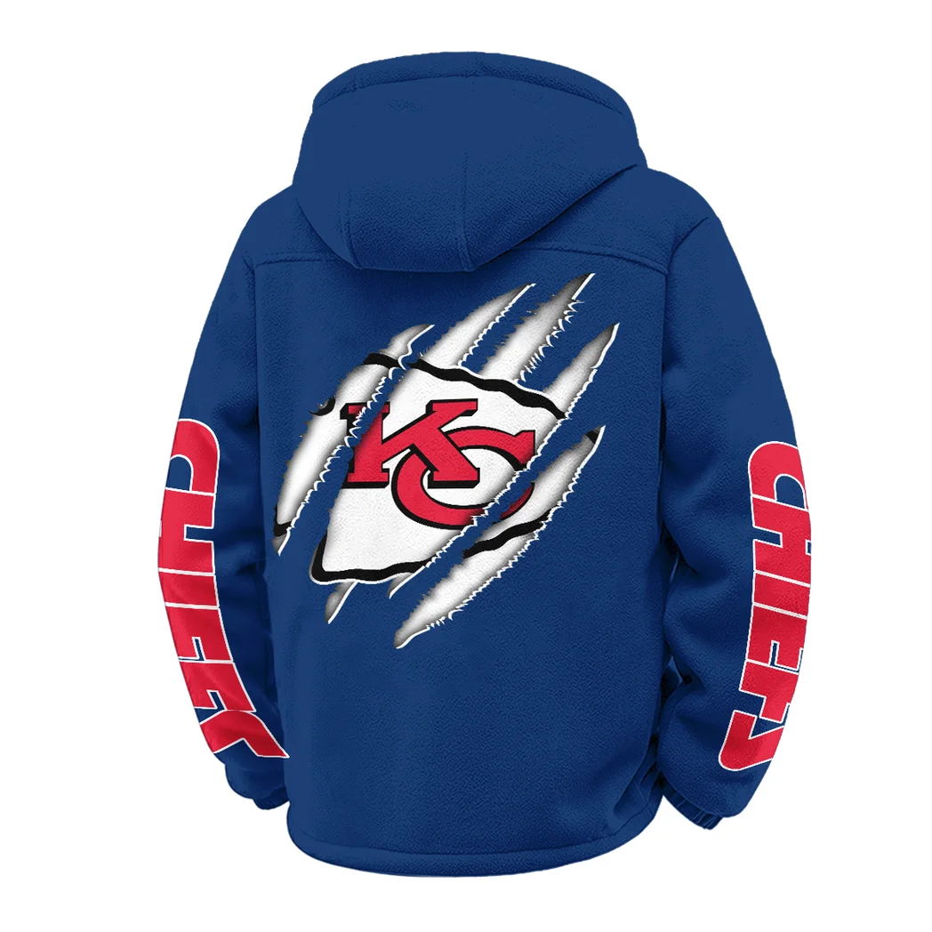 Match Day Squad Winter Fleece Jacket, All-Mountain Sport Jacket HVN1438KC - Navy - Image 3