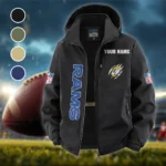 Football Ram Crew Fleece Windbreaker Jacket, Expedition Wind Fleece HVN1438LA - Black
