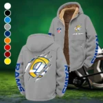 Football Ram Crew Winter Fleece Jacket, Cold Weather Hiking Fleece HVN1438LA - Grey