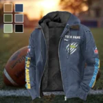 Victory Horns Flannel Hoodie, Game Ready Flannel Hoodie HVN1438LC - Navy Blue