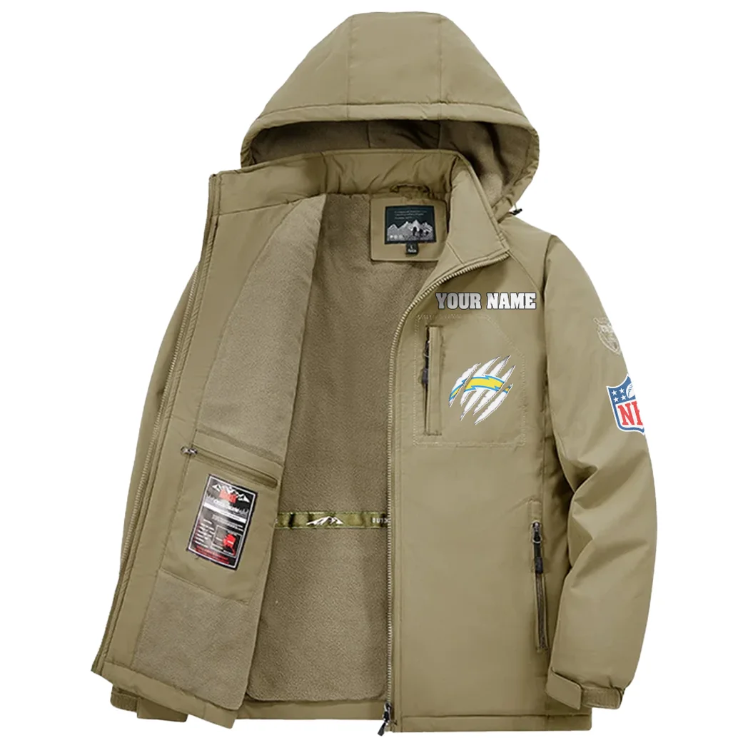 Victory Horns Fleece Windbreaker Jacket, Mountain Ascent Windbreaker HVN1438LC - Khaki - Image 3