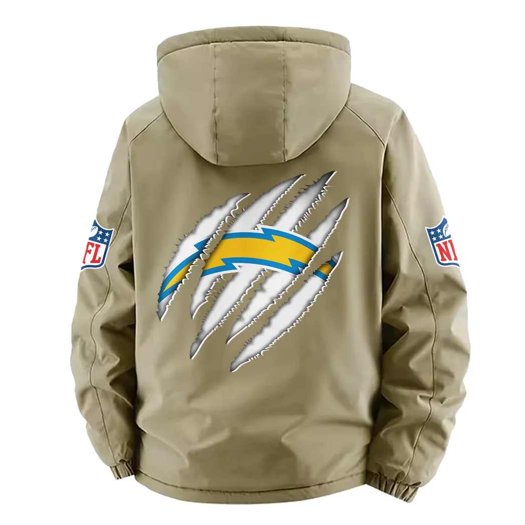 Victory Horns Fleece Windbreaker Jacket, Mountain Ascent Windbreaker HVN1438LC - Khaki - Image 4
