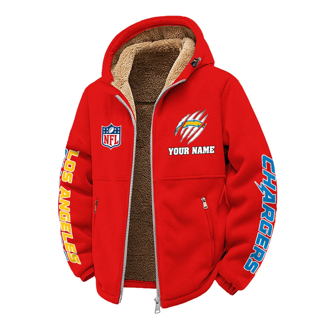 Victory Horns Winter Fleece Jacket, Cross-Training Thermal Zip HVN1438LC - Red - Image 2