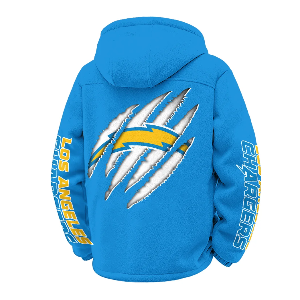 Victory Horns Winter Fleece Jacket, Cross-Training Thermal Zip HVN1438LC - Cyan - Image 3