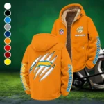 Victory Horns Winter Fleece Jacket, Cross-Training Thermal Zip HVN1438LC - Orange