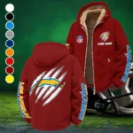 Victory Horns Winter Fleece Jacket, Cross-Training Thermal Zip HVN1438LC - Wine