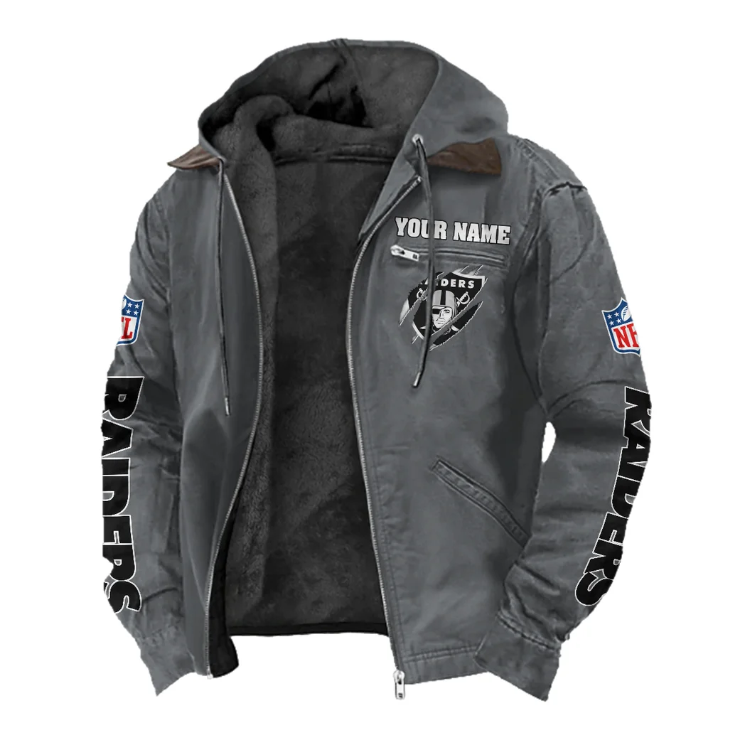 Black Blades Flannel Hoodie, Loyal Supporter Sport Hoodie HVN1438LV - Gray - Image 2