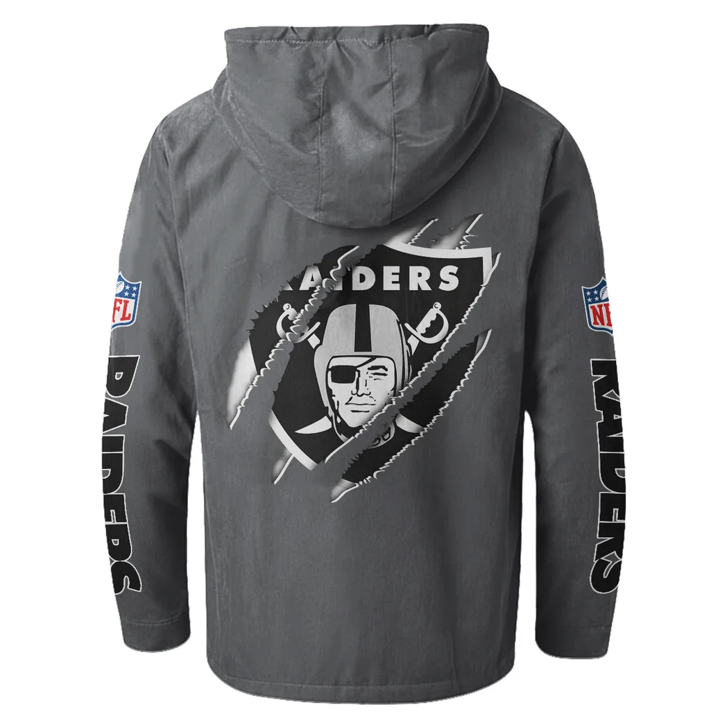 Black Blades Flannel Hoodie, Loyal Supporter Sport Hoodie HVN1438LV - Gray - Image 3