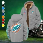 Match Day Dolphins Winter Fleece Jacket, Winter Endurance Jacket HVN1438MD - Grey