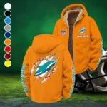 Match Day Dolphins Winter Fleece Jacket, Winter Endurance Jacket HVN1438MD - Orange