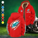 Match Day Dolphins Winter Fleece Jacket, Winter Endurance Jacket HVN1438MD - Red