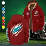 Match Day Dolphins Winter Fleece Jacket, Winter Endurance Jacket HVN1438MD - Wine