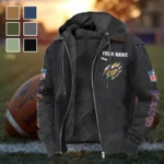 Viking Crew Flannel Hoodie, Rugged Sport Flannel Hoodie HVN1438MV - Black