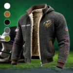 Viking Crew Fleece-Lined Hooded Jacket, Rugged Terrain Fleece Hoody HVN1438MV - Grey