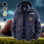 Viking Crew Fleece Windbreaker Jacket, Cozy Fleece-Lined Windbreaker HVN1438MV - Navy