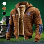 Giant Crew Fleece-Lined Hooded Jacket, Ultra-Soft Plush Lined Jacket HVN1438NG - brown