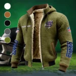 Giant Crew Fleece-Lined Hooded Jacket, Ultra-Soft Plush Lined Jacket HVN1438NG - Green
