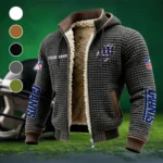 Giant Crew Fleece-Lined Hooded Jacket, Ultra-Soft Plush Lined Jacket HVN1438NG - Grey