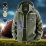 Giant Crew Fleece Windbreaker Jacket, Soft-Shell Active Fleece HVN1438NG - Green