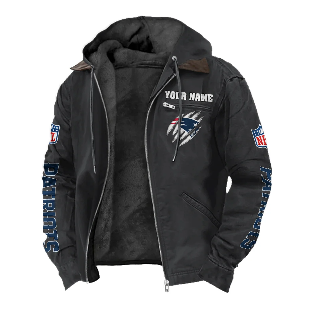 Victory Wings Flannel Hoodie, Essential Fan Flannel Hoodie HVN1438NP - Black - Image 2