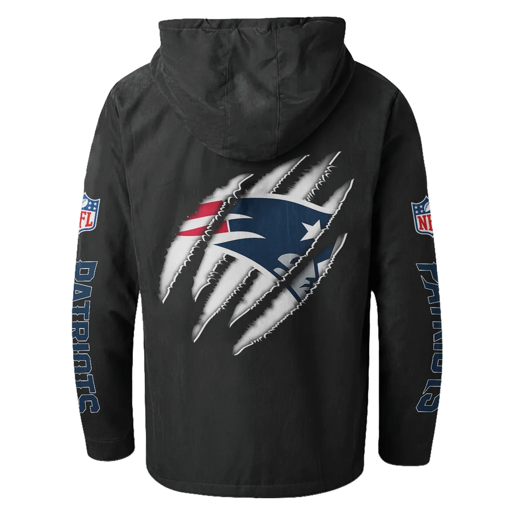 Victory Wings Flannel Hoodie, Essential Fan Flannel Hoodie HVN1438NP - Black - Image 3