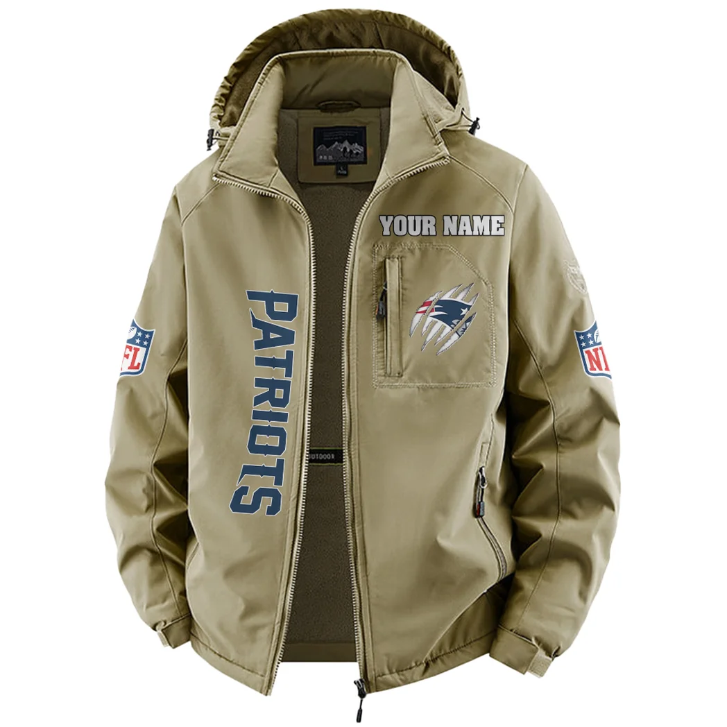 Victory Wings Fleece Windbreaker Jacket, Luxe Fleece Exterior HVN1438NP - Khaki - Image 2