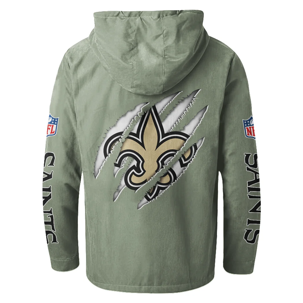 Gold Halo Flannel Hoodie, Sport Vibe Hooded Flannel HVN1438NS - Light Green - Image 3