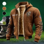 Gold Halo Fleece-Lined Hooded Jacket, Brushed Interior Winter Jacket HVN1438NS - brown