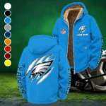 Midnight Talons Winter Fleece Jacket, High-Density Comfort Fleece HVN1438PE - Cyan