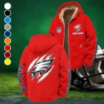 Midnight Talons Winter Fleece Jacket, High-Density Comfort Fleece HVN1438PE - Red