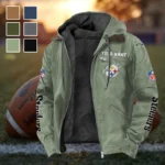 Black Helm Flannel Hoodie, Supporter Spirit Hooded Flannel HVN1438PS - Light Green