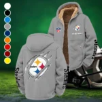 Black Helm Winter Fleece Jacket, Warm Core Loft Fleece HVN1438PS - Grey