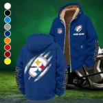 Black Helm Winter Fleece Jacket, Warm Core Loft Fleece HVN1438PS - Navy