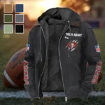 Midnight Rams Flannel Hoodie, Athletic Lifestyle Fan Hoodie HVN1438SF - Black