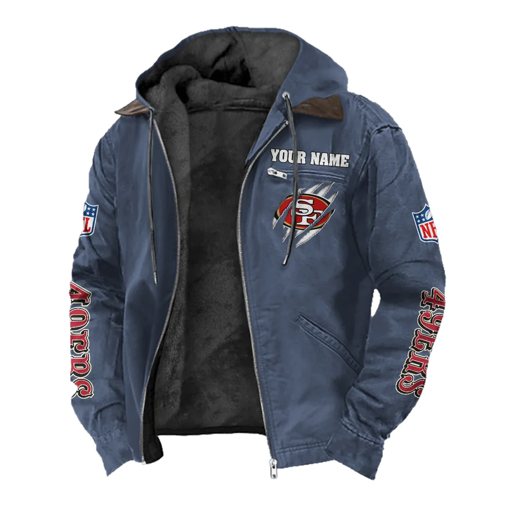 Midnight Rams Flannel Hoodie, Athletic Lifestyle Fan Hoodie HVN1438SF - Navy Blue - Image 2