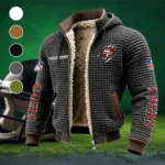 Midnight Rams Fleece-Lined Hooded Jacket, Premium Bonded Fleece Jacket HVN1438SF - Grey