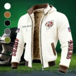 Midnight Rams Fleece-Lined Hooded Jacket, Premium Bonded Fleece Jacket HVN1438SF - White