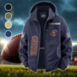 Midnight Rams Fleece Windbreaker Jacket, Ultra-Soft Wind-Stop Fabric HVN1438SF - Navy