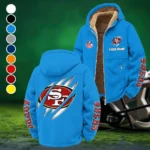 Midnight Rams Winter Fleece Jacket, Breathable Winter Comfort HVN1438SF - Cyan